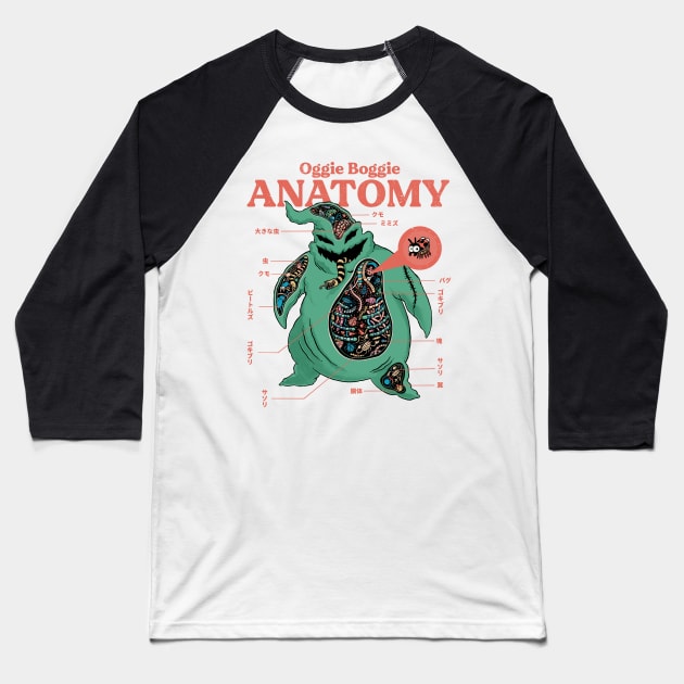 Oggie boggie anatomy Baseball T-Shirt by ppmid